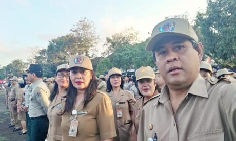 Mengikuti Apel Disiplin ASN Bulan Juli 2018