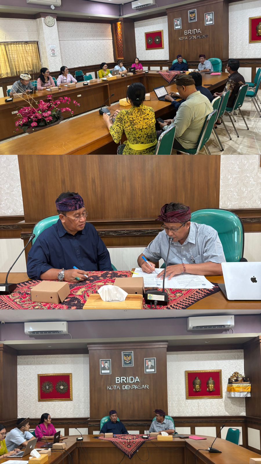 Rapat Penandatanganan Dokumen Pelaksanaan Swakelola Tipe II Penyusunan Kajian Pembangunan Instalasi Pengolahan Air Limbah Domestik Skala Permukiman di Kota Denpasar Tahun 2025