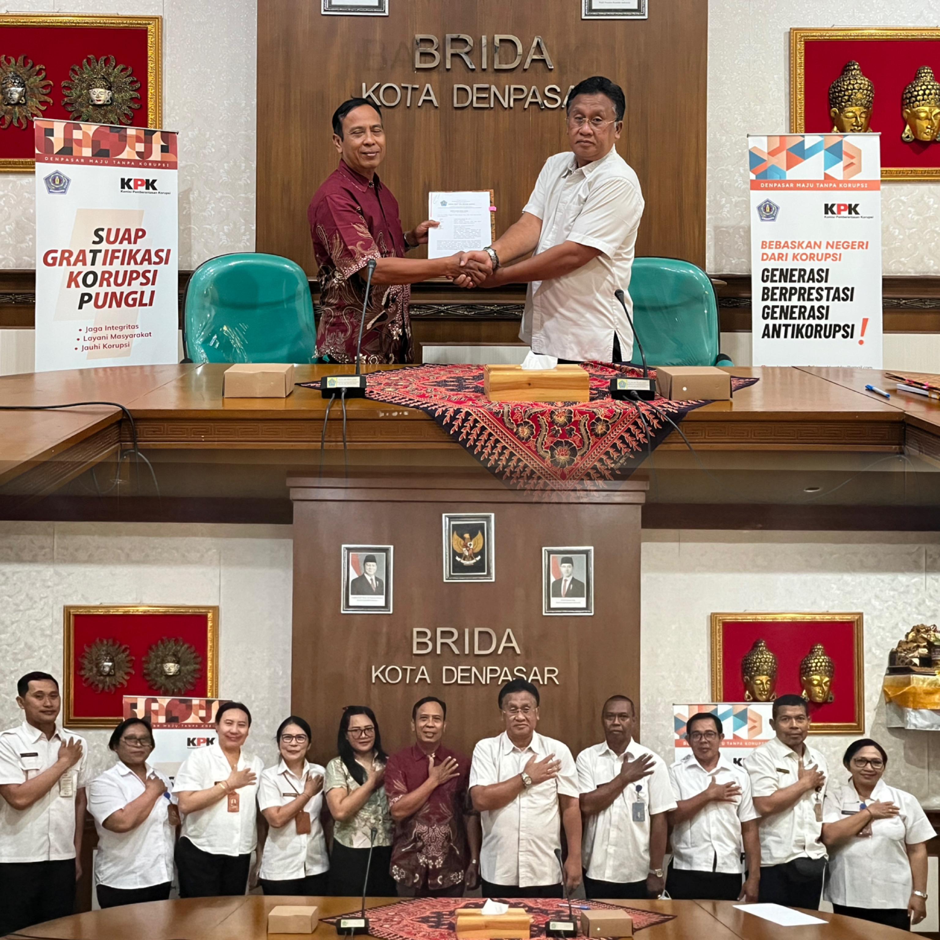 Penandatanganan Berita Acara Serah Terima Hasil Laporan Akhir Kajian Pembangunan Instalasi Pengolahan Limbah Domestik Skala Permukiman di Kota Denpasar Tahun 2025