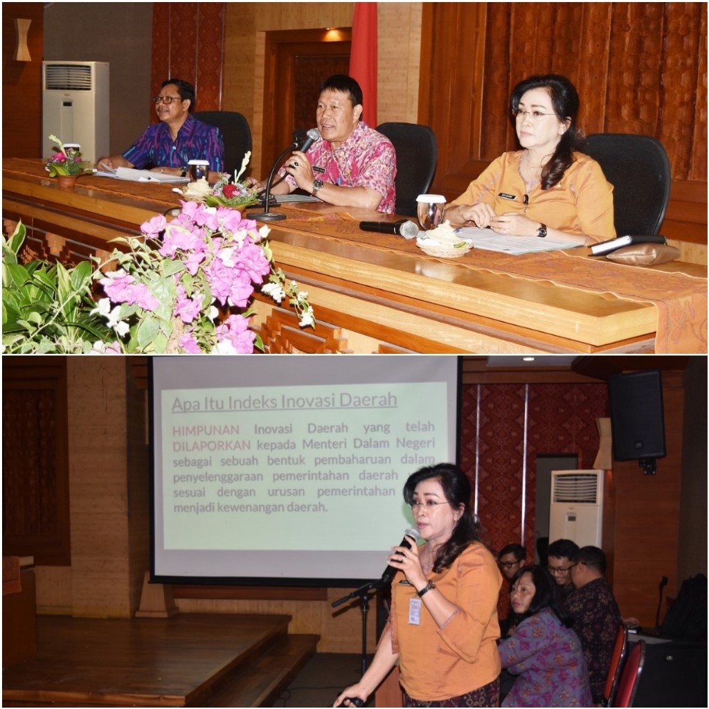 Rapat Membahas Substansi Pelaksanaan IGA dan Penjelasan Teknis Input Data Indeks Inovasi Daerah Tahun 2019