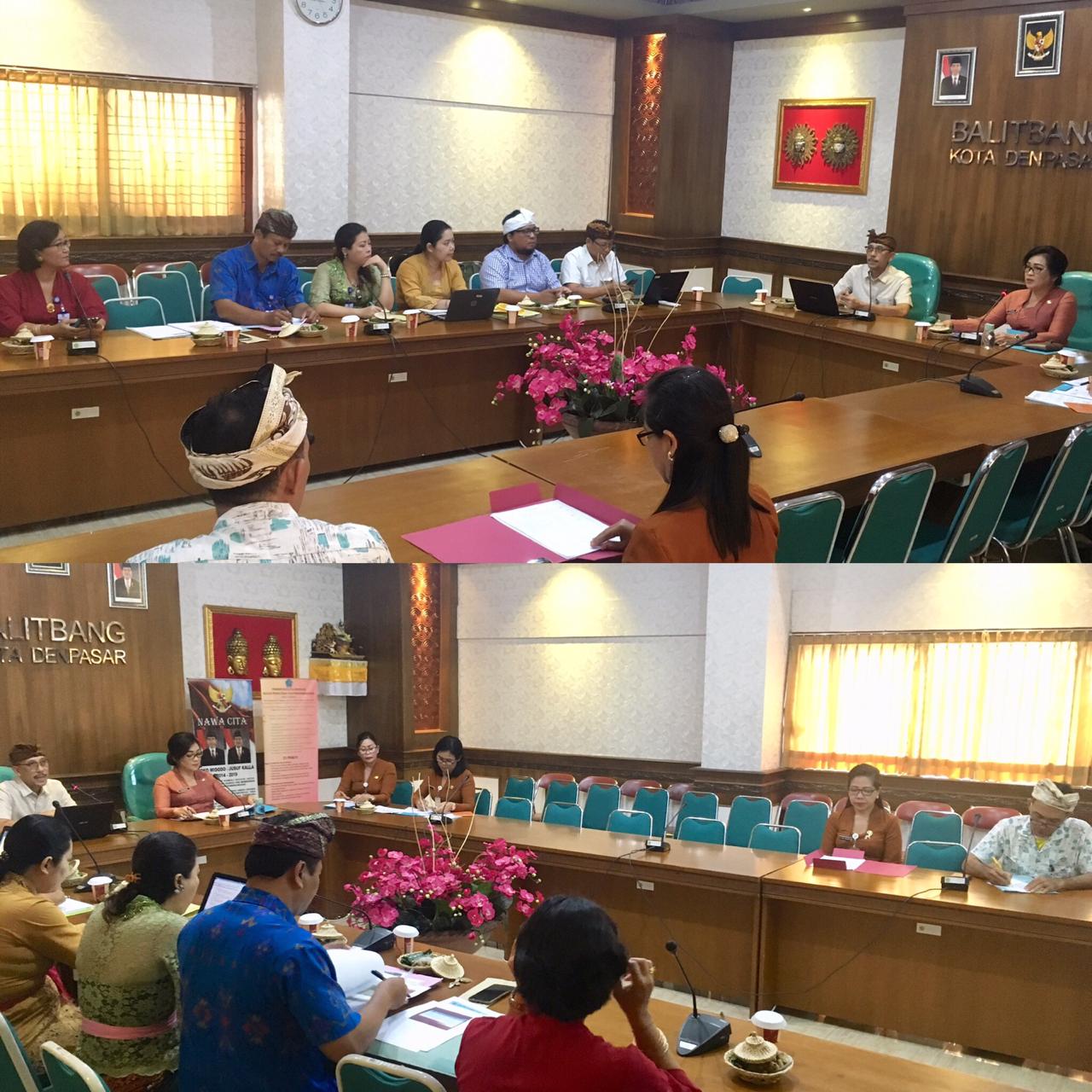 Rapat Pembahasan Hasil Pelaksaan Pengumpulan Data/ Survey Lapangan dan Analisis Kegiatan Penelitian Sumber Daya Pertanian Berkelanjutan di Kota Denpasar