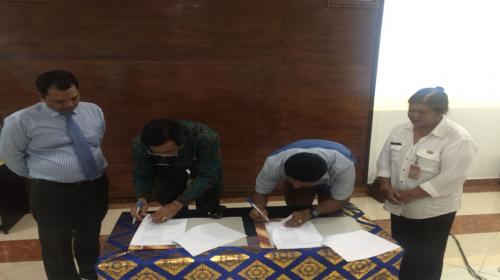 Pembahasan dan Penandatanganan MOU Pemerintah Kota Denpasar (Balitbang) dengan UNHI ( LP2M Unhi)